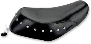 Renegade Studded Solo Seat Black Gel Low - For 79-03 Harley XL