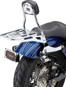 Cobra Detachable Backrest Round Chrome Fits Dyna 2006-2017