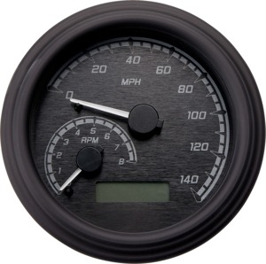 Dakota Digital MVX-2002 Series Fatbob Gauge - Black/Grey