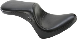 Maverick Smooth Vinyl 2-Up Seat Black Foam - For 84-99 Harley Softail