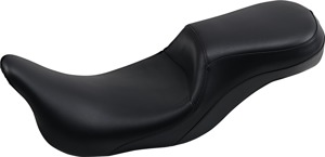 Outcast Extended-Reach Smooth 2-Up Seat - Black - For 08-20 Harley FLH FLT