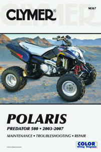 Shop Repair & Service Manual - Soft Cover - For 03-07 Polaris Predator 500