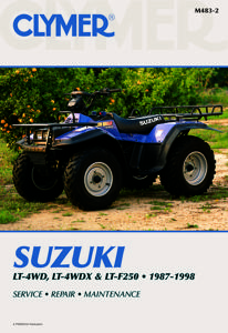 Shop Repair & Service Manual - Soft Cover - For Suzuki King Quad & Quad Runner 250