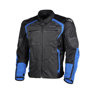 Hyper-Tec Armored Motorcycle Riding Jacket Blue/Gunmetal 2X-Large