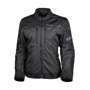 Women's Aero-Tec Armored Riding Jacket Black/Gunmetal Small