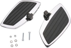 Swept Passenger Floorboards Chrome/Black - For 1900 Roadliner Stratoliner