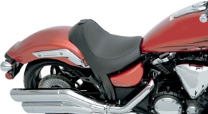 Plain Vinyl Solo Seat Black EZ Mount Low - For 11-16 Yamaha Stryker