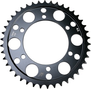 Steel 520 Rear Sprocket 42T - Black - For GSXR FZ1 R1 R6 R7 300 Ninja