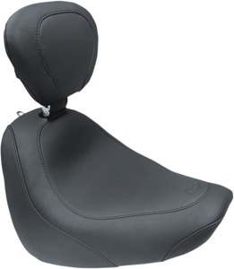 Tripper Smooth Synthetic Leather Solo Seat w/Backrest - For 18-19 HD FXFB