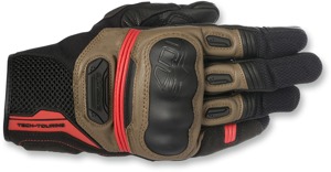 Highlands Motorcycle Gloves Black/Brown/Red 2X-Large