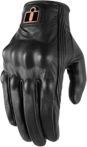 Pursuit Street Leather Motorcycle Gloves Black Medium