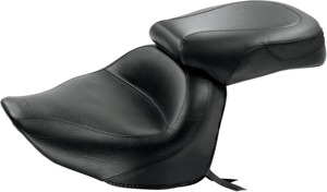 Touring Smooth Vinyl 2-Up Seat - Black - For 08-17 Yamaha Raider XV1900