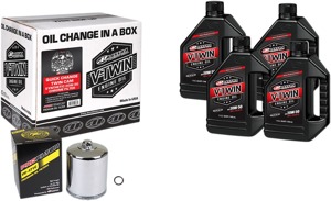 V-Twin Quick Change Kit Synthetic w/ Chrome Filter Twin Cam