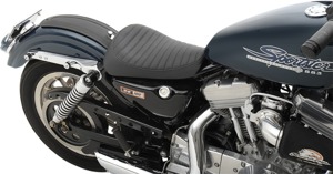 Classic Stitch Vinyl Solo Seat - Black - For 82-03 Harley XL