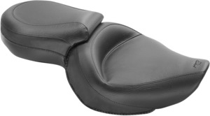 Smooth Vinyl 2-Up Seat - Black - For 04-20 Harley XL XR