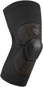 ICON Field Armor Compression Knee Guards Black L - Compression knee guards for motorcycle riding