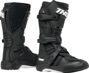 Thor Youth Blitz XR Boots Black/White Size 2 - Off-road youth boots in Black/White, size 2