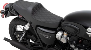 Predator III Double Diamond Seat - Black - Triumph Bonneville Scrambler Thruxton