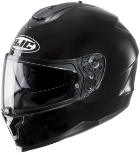 C70 Solid Black Full-Face Street Motorcycle Helmet Small