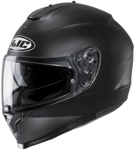 C70 Semi-Flat Black Full-Face Street Motorcycle Helmet Large