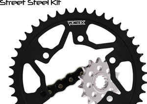 V3 Chain & Sprocket Kit Black RX Chain 520 15/41 Black Steel - For 98-03 Kawasaki ZX9R