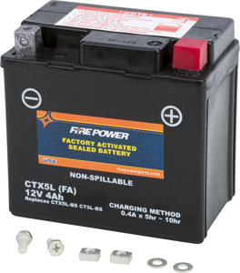 Factory Activated Sealed Battery - Replaces YTX5L-BS