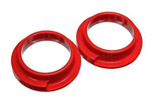 Universal 3in ID 4 5/16in OD 1 1/8in H Red Coil Spring Isolators (2 per set)