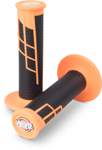 Clamp On 1/2 Waffle Grip System - Neon Orange & Black