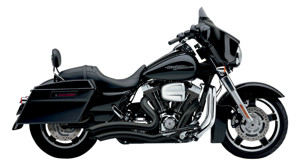 Speedster Black Short Swept Full Exhaust - For 10-16 H-D FLH/FLT Touring