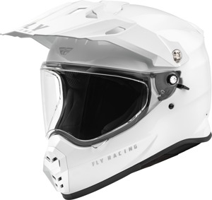 Fly Racing Trekker Solid Helmet White Large For 2024 - White Large helmet For 2024