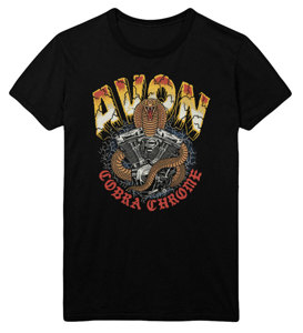 Avon Cobra Chrome Black T-Shirt - Large