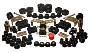 Black Hyper-Flex Master Bushing Set - For 73-80 Chev/GMC 4WD w/Aftermarket Front Springs