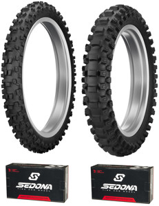 MX33 80/100-21 & 120/80-19 Tire Kit - w/ HD Sedona Tubes