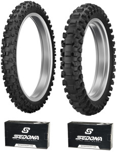 MX33 80/100-21 & 120/90-18 Tire Kit - w/ Sedona Tubes