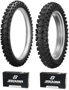 MX3S 80/100-21 & MX33 110/100-18 Tire Kit - w/ Sedona Tubes