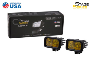 Stage Series 2 In LED Pod Sport - Yellow Fog Standard ABL (Pair)