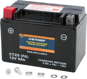 Factory Activated Sealed Battery - Replaces YTX9-BS