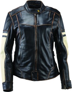 Dame Vintage Leather Jacket Black Womens - 2XL