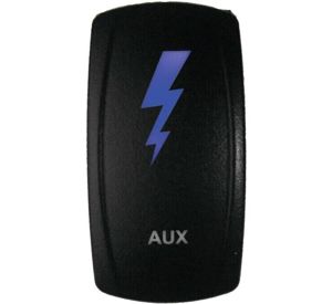 Lighted Switch Aux On/Off Blue Led