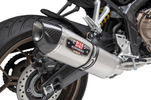 R-77 Race Stainless Steel Full Exhaust Carbon Fiber Cap - For 19-20 Honda CB650R & 14-18 CB650F