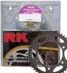 QA GB520MXU-112 Chain 12/49 Black Aluminum Sprocket Kit - RK Excel Chain & Sprocket Kit