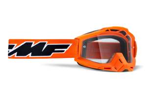 FMF Powerbomb OTG Goggles Rocket Orange w/ Clear Lens