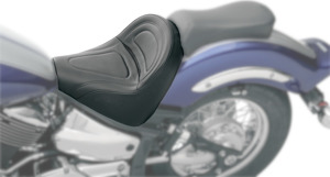 Renegade Deluxe Plain Solo Seat Black Gel Low - For 99-11 Yamaha 1100 V-Star Classic