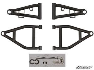 High Clearance 1.5" Forward Offset Front A-Arms - Black - For 12-21 Kawasaki Teryx