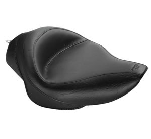 Vintage Smooth Vinyl Solo Seat - Black - For 04-20 Harley XL XR