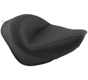 Plain Vinyl Solo Seat - For 06-17 Harley Softail