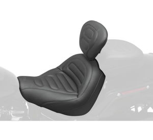 Vinyl 2-Up Seat w/Backrest - For 18-19 HD FXFB Softail Fat Bob