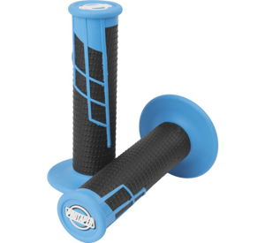 Clamp On 1/2 Waffle Grip System - Neon Blue & Black