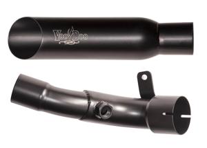 Black Shorty Slip On Exhaust - SINGLE Muffler Conversion - For 09-11 GSXR1000