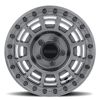 MR415 Beadlock 15x7 / 5+2/38mm / 5x4.5 / 76 CB Graphite Wheel - GL Graphite Ring